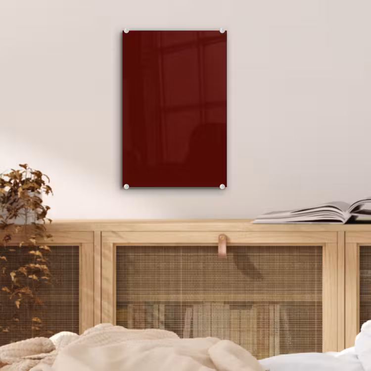 Glas schilderij - Burnt - Mahogany - Rood — 5