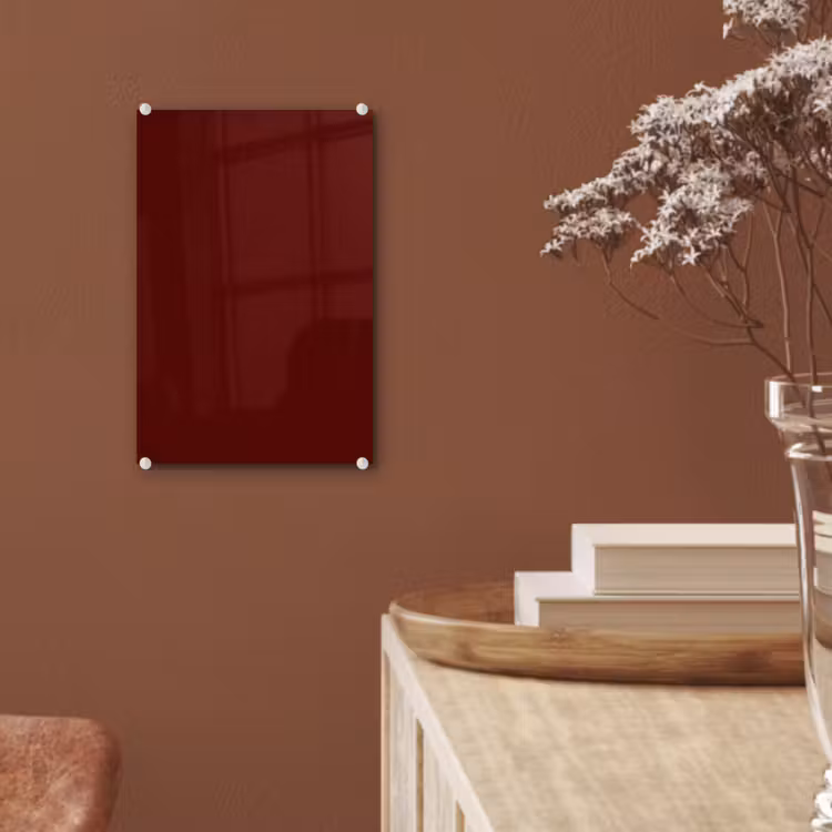 Glas schilderij - Burnt - Mahogany - Rood — 6