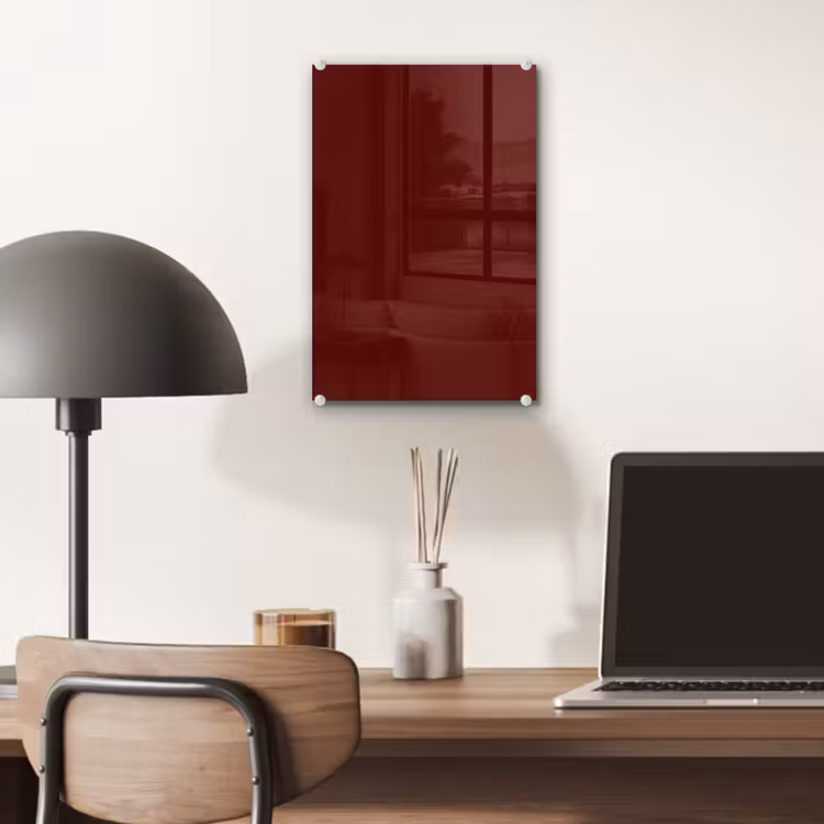 Glas schilderij - Burnt - Mahogany - Rood — 7