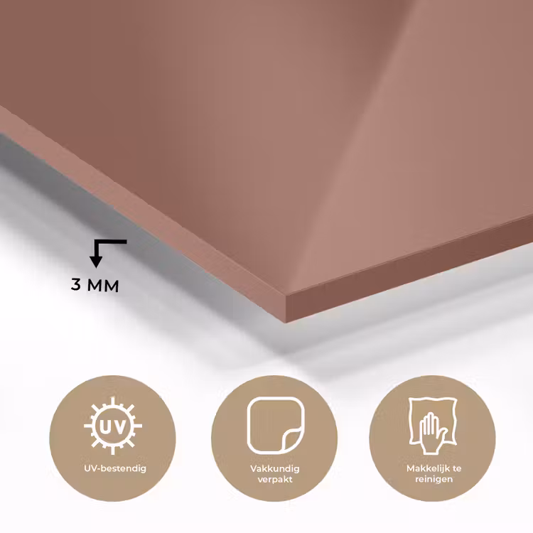 Glas schilderij - Burnt - Mahogany - Terracotta — 3