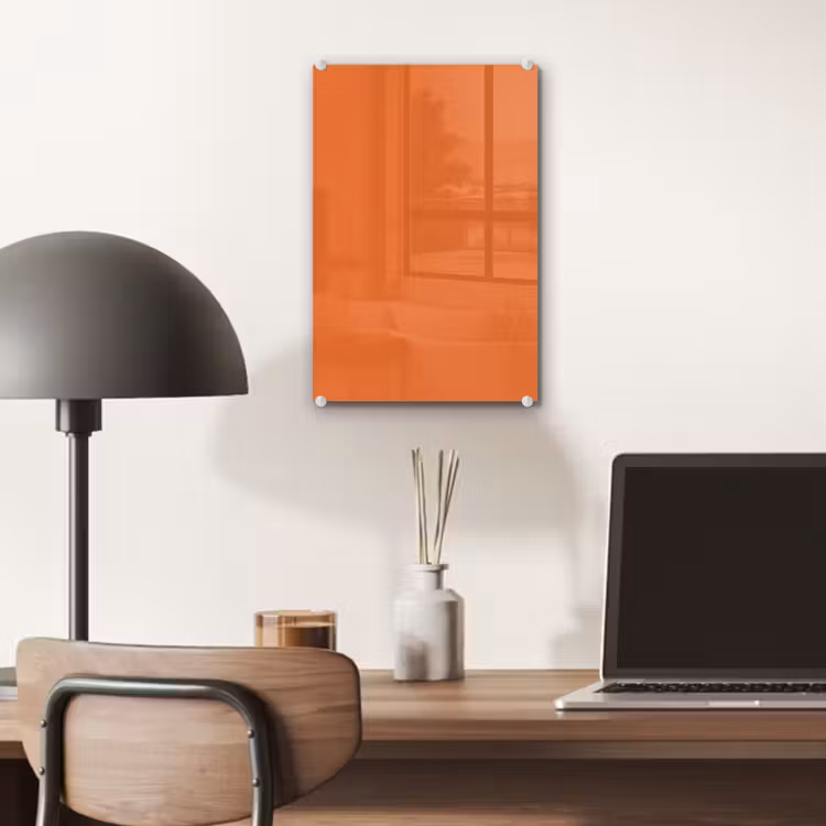 Glas schilderij - Burnt - Sienna - Oranje — 7