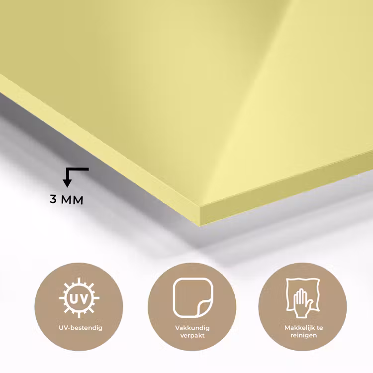 Glas schilderij - Buttery - Beige - Geel — 3