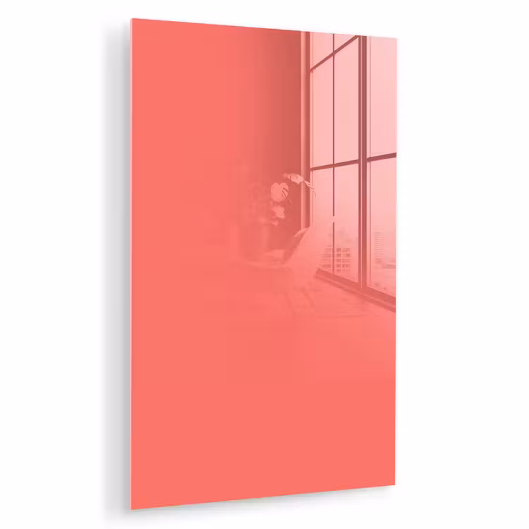 Glas schilderij - Coral - Punch - Koraal — 1