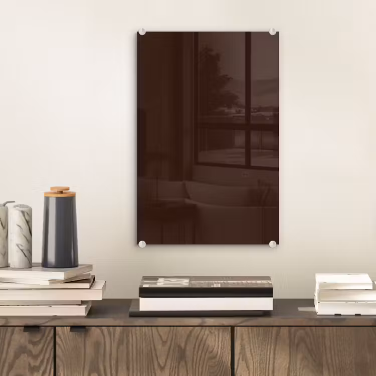 Glas schilderij - Dark - Chocolate - Bruin — 2