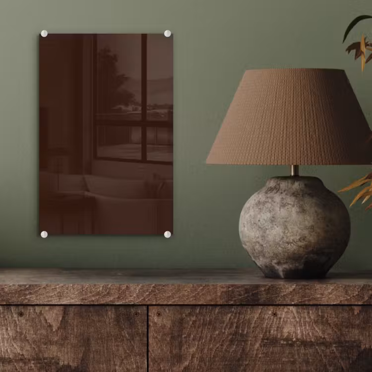 Glas schilderij - Dark - Chocolate - Bruin — 4