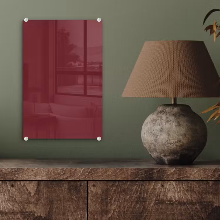 Glas schilderij - Dark - Garnet - Rood — 4