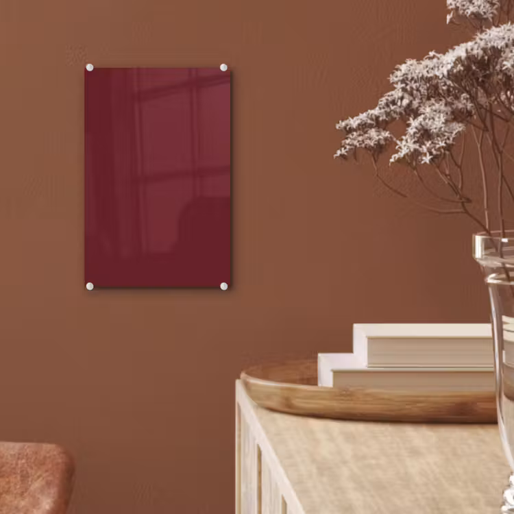 Glas schilderij - Dark - Garnet - Rood — 6