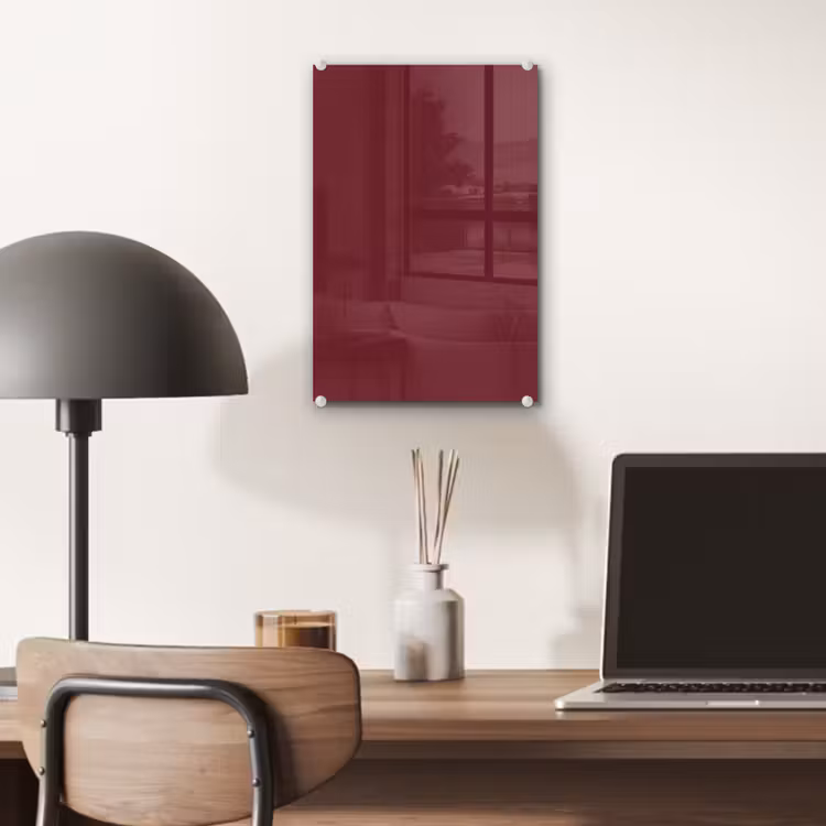 Glas schilderij - Dark - Garnet - Rood — 7
