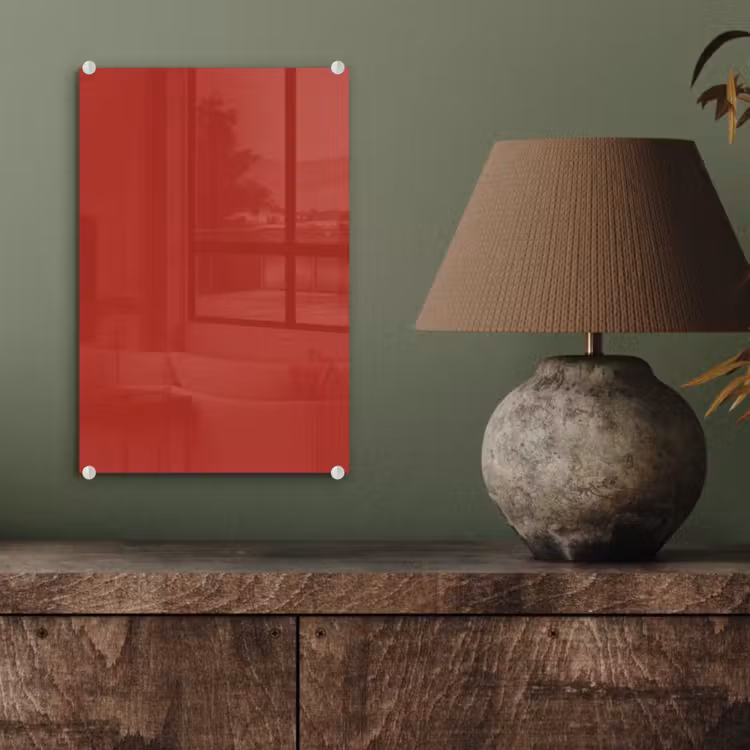 Glas schilderij - Deep - Crimson - Rood — 4