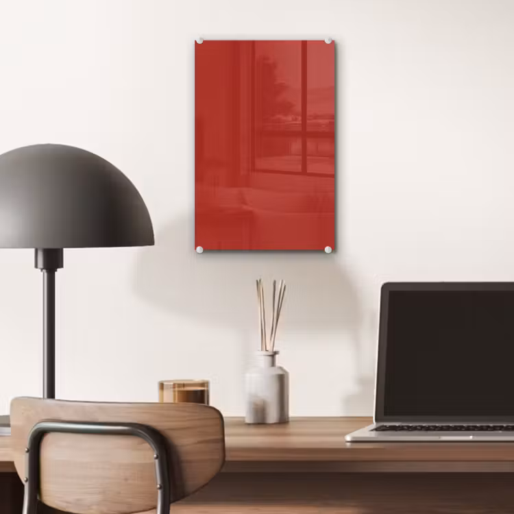 Glas schilderij - Deep - Crimson - Rood — 7