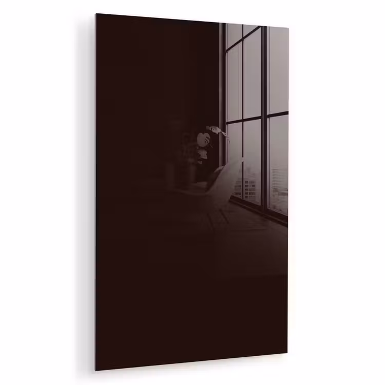 Glas schilderij - Deep - Obsidian - Bruin — 1