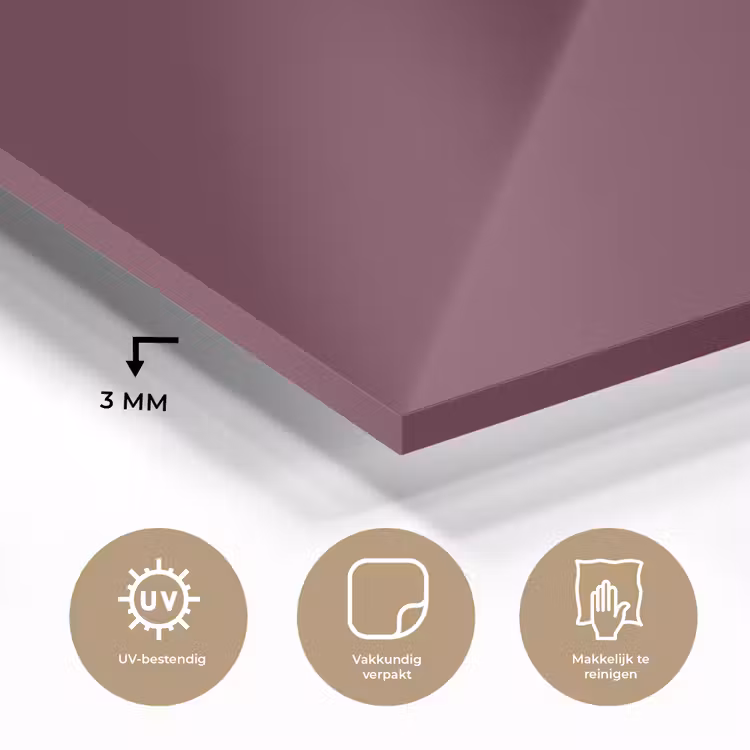Glas schilderij - Deep - Plum - Paars — 3