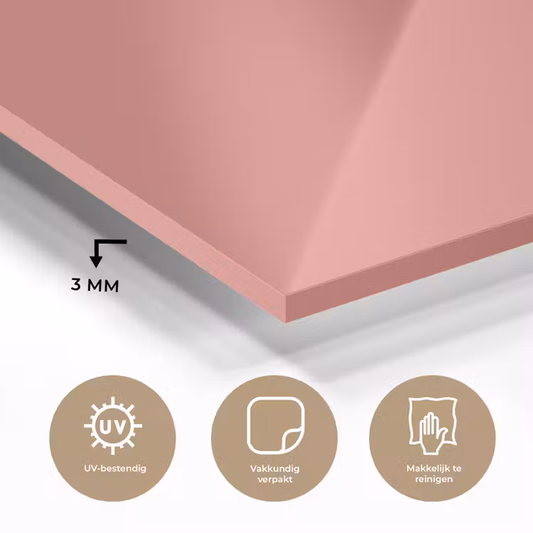 Glas schilderij - Dusty - Peach - Koraal — 3