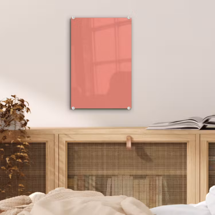 Glas schilderij - Dusty - Peach - Koraal — 5