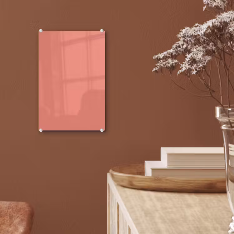 Glas schilderij - Dusty - Peach - Koraal — 6