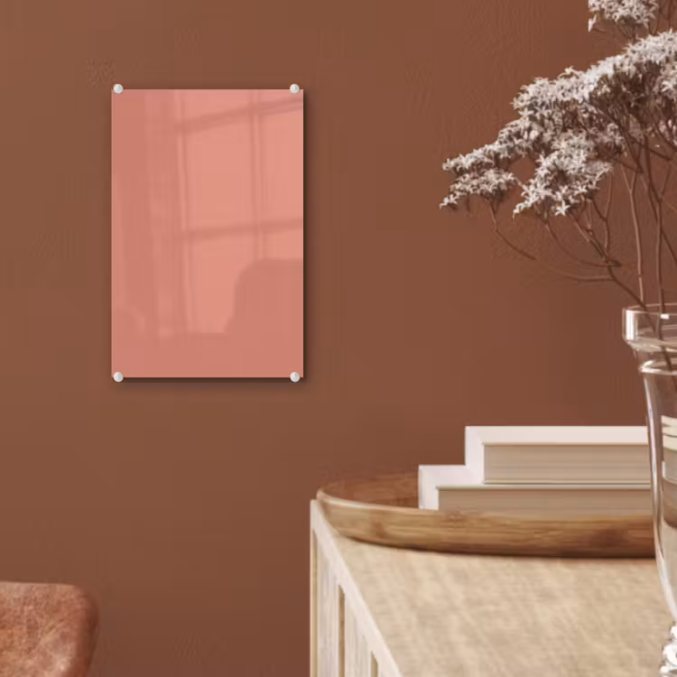 Glas schilderij - Earthy - Rose - Koraal — 6