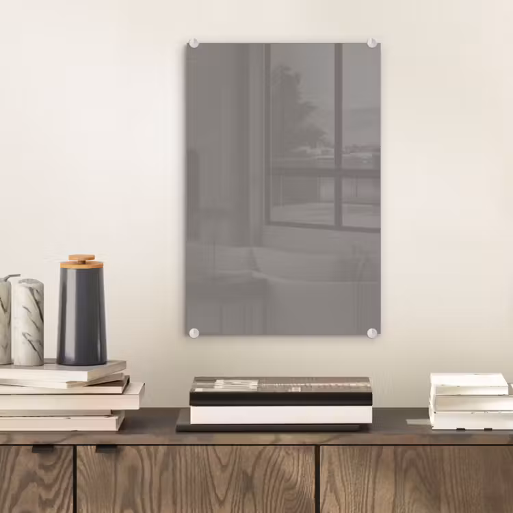 Glas schilderij - Mineral - Grey - Grijs — 2