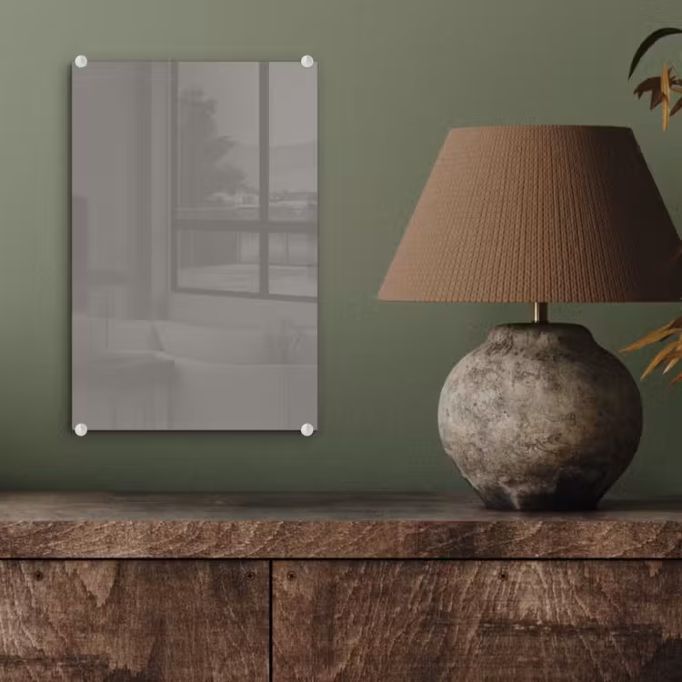 Glas schilderij - Mineral - Grey - Grijs — 4