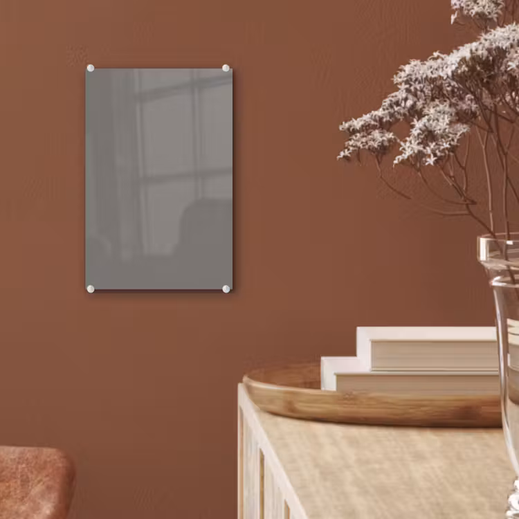 Glas schilderij - Mineral - Grey - Grijs — 6