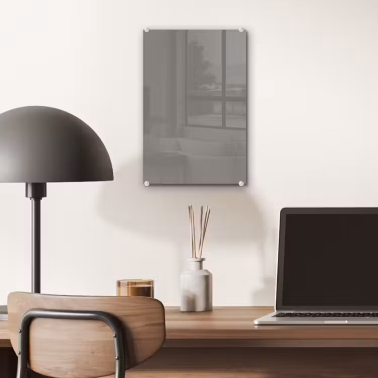 Glas schilderij - Mineral - Grey - Grijs — 7