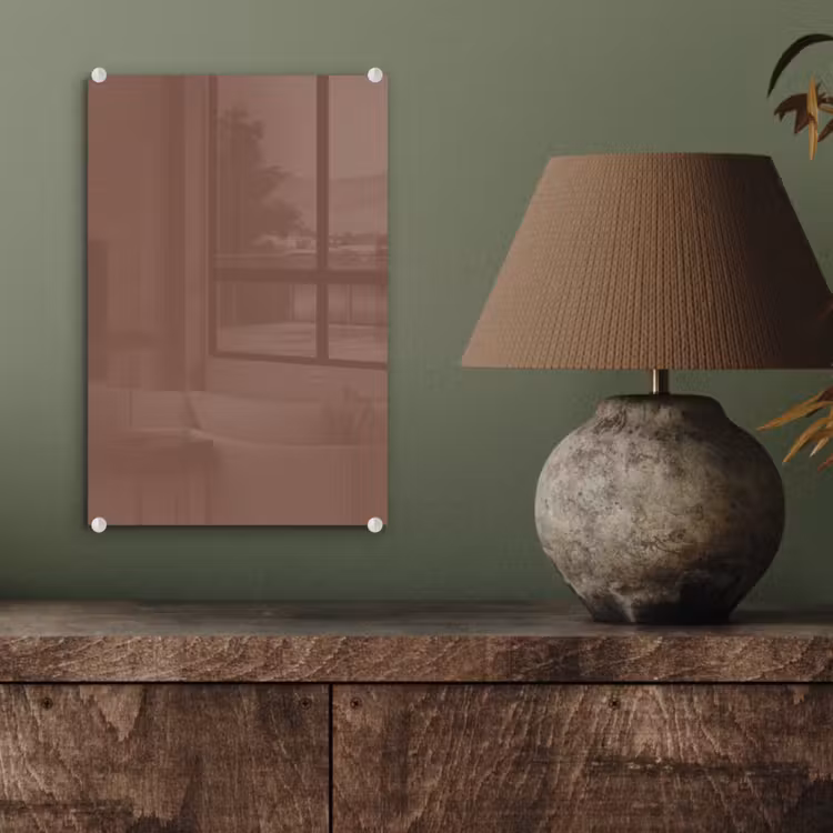 Glas schilderij - Muted - Chestnut - Bruin — 4