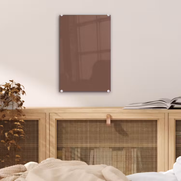 Glas schilderij - Muted - Chestnut - Bruin — 5