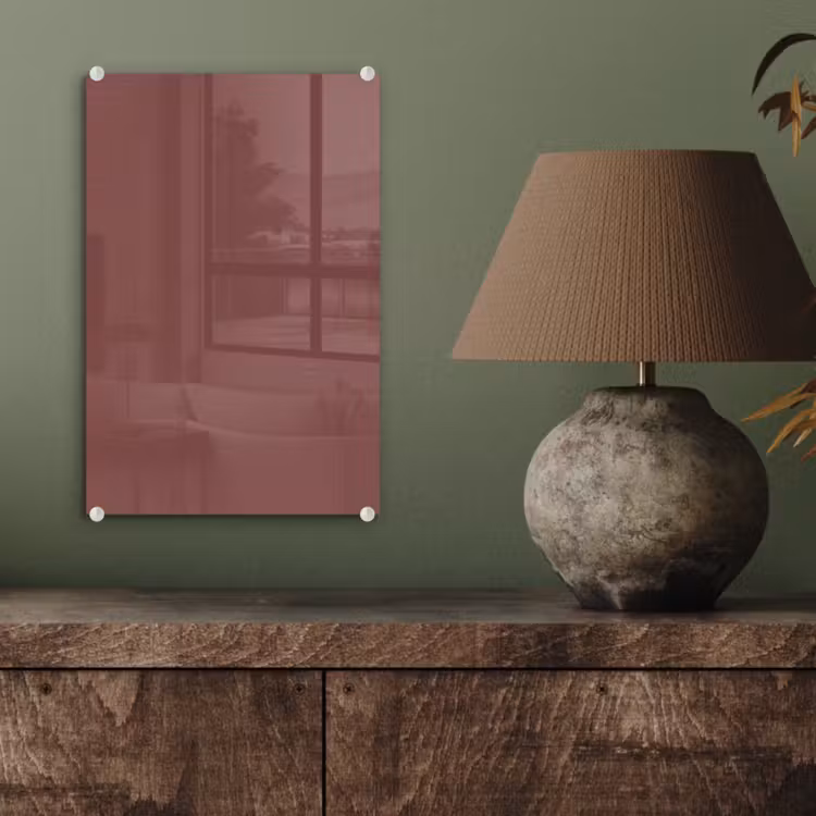 Glas schilderij - Muted - Raisin - Rood — 4