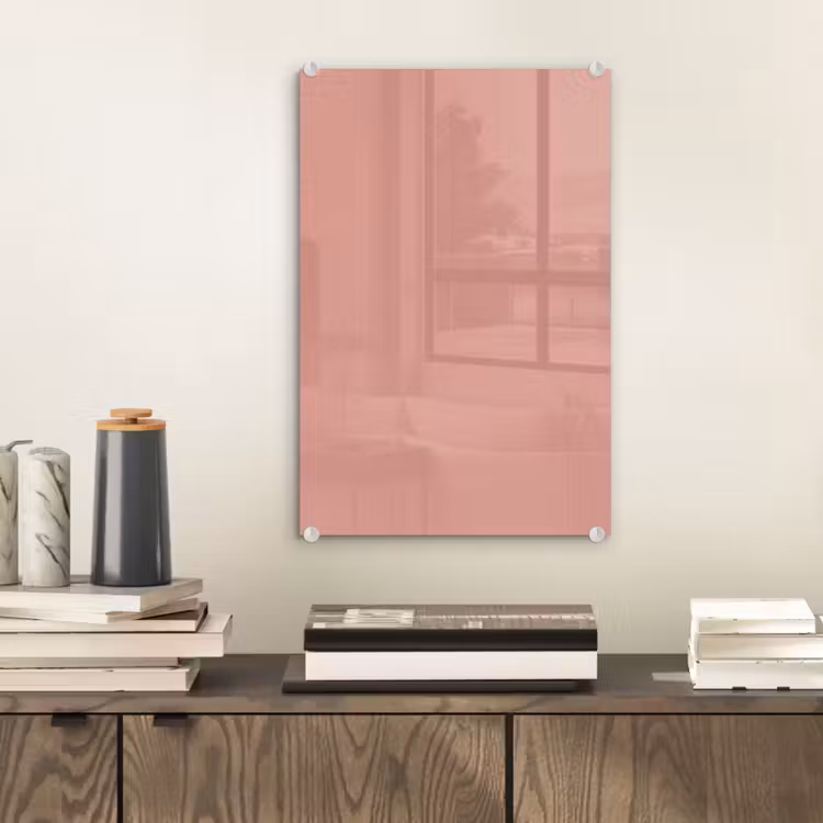 Glas schilderij - Muted - Salmon - Koraal — 2