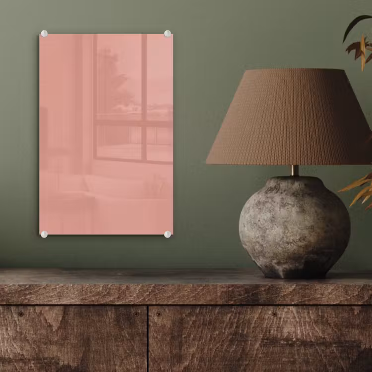 Glas schilderij - Muted - Salmon - Koraal — 4