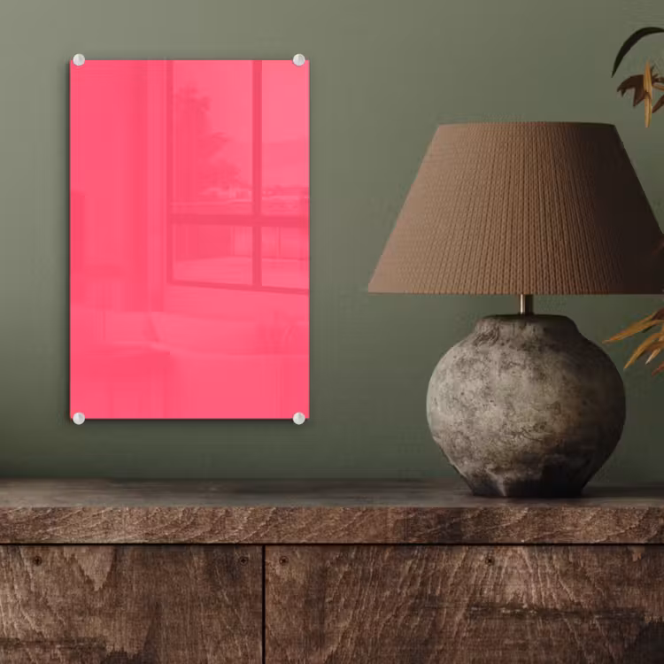 Glas schilderij - Neon - Flamingo - Roze — 4
