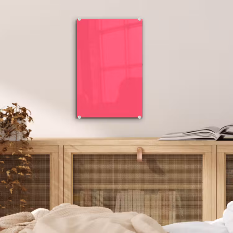 Glas schilderij - Neon - Flamingo - Roze — 5