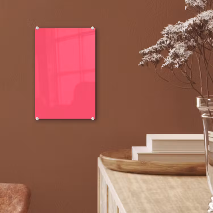 Glas schilderij - Neon - Flamingo - Roze — 6