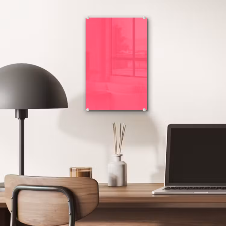Glas schilderij - Neon - Flamingo - Roze — 7