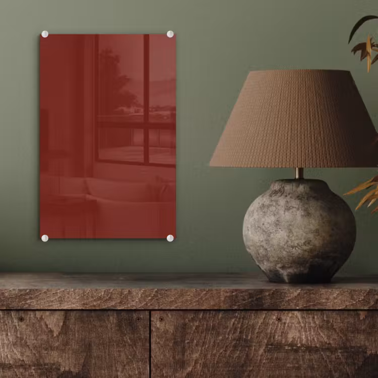 Glas schilderij - Rustic - Terracotta - Rood — 4