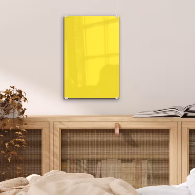 Glas schilderij - Soft - Custard - Geel — 5