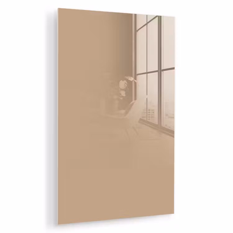 Glas schilderij - Soft - Taupe - Bruin — 1