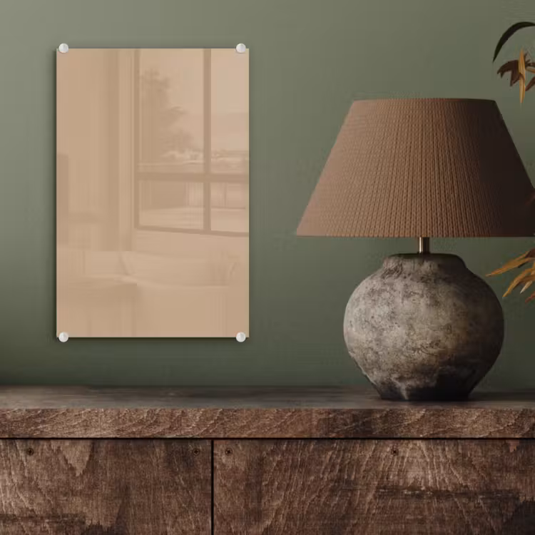 Glas schilderij - Soft - Taupe - Bruin — 4
