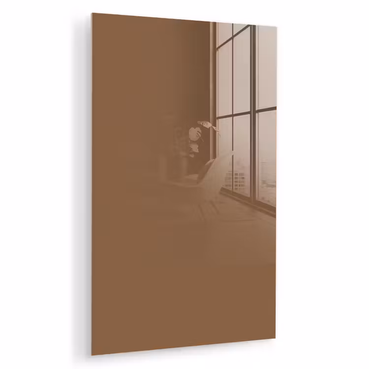 Glas schilderij - Soft - Walnut - Bruin — 1