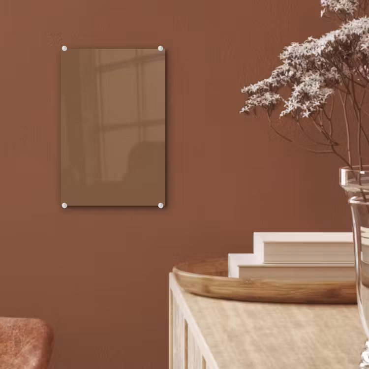 Glas schilderij - Soft - Walnut - Bruin — 6