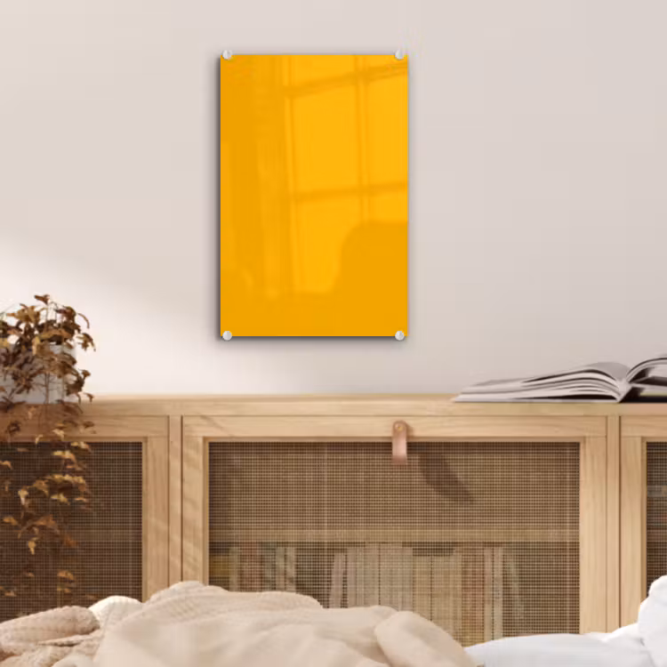 Glas schilderij - Vivid - Amber - Geel — 5