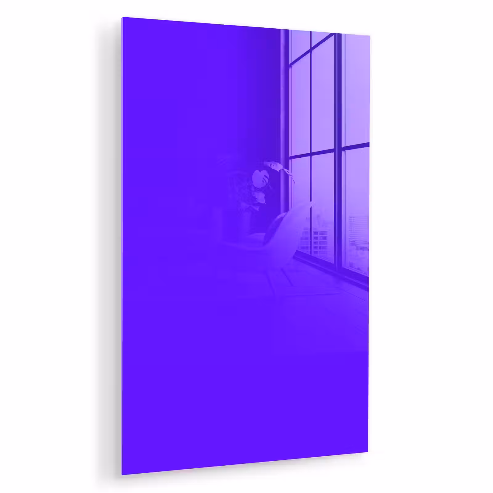 Glas schilderij - Electric - Indigo - Paars — 1