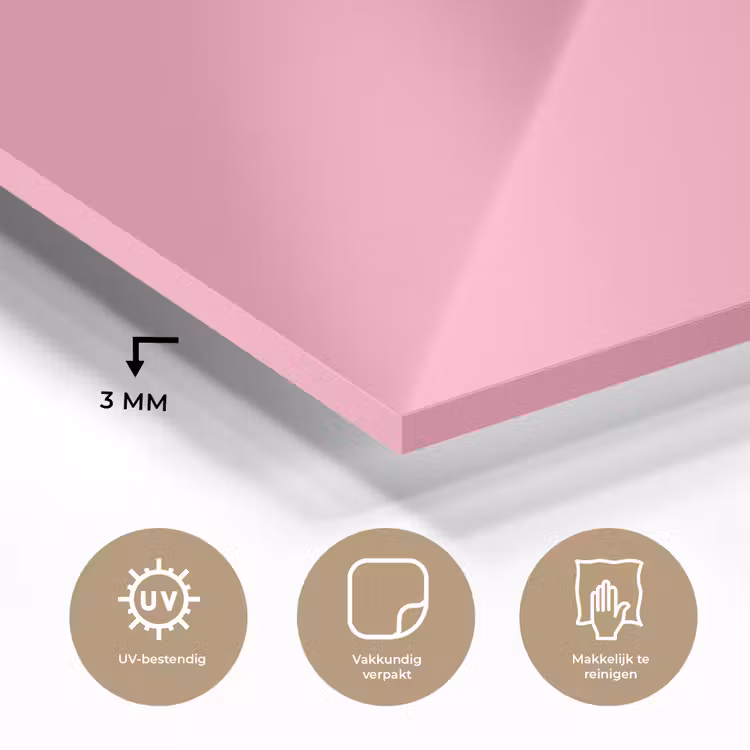 Glas schilderij - Bubblegum - Pink - Roze — 3