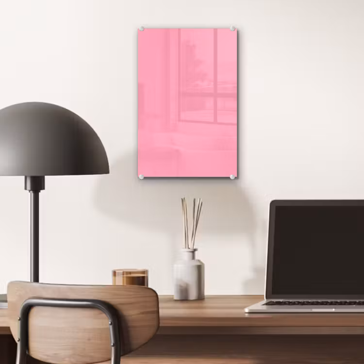 Glas schilderij - Bubblegum - Pink - Roze — 7