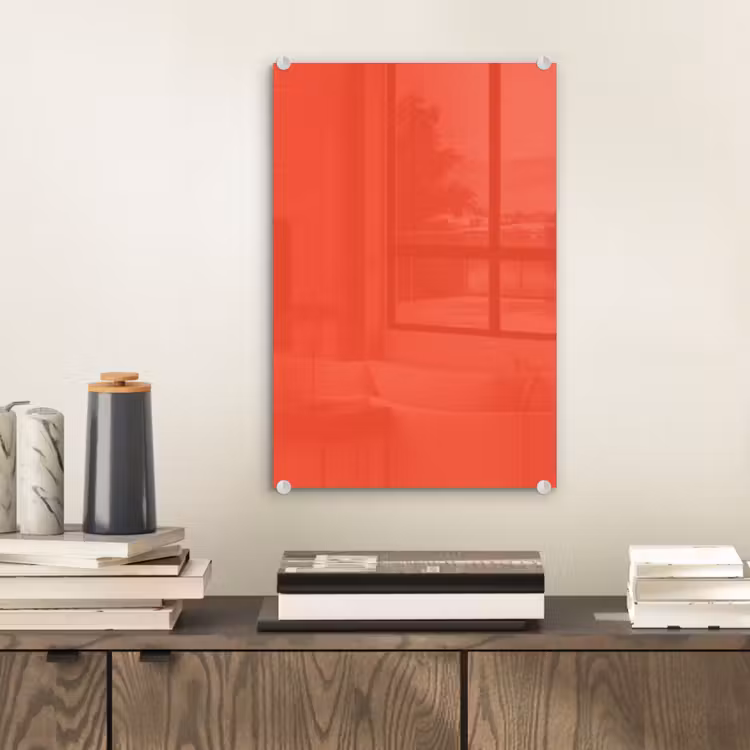 Glas schilderij - Burnt - Coral - Oranje — 2