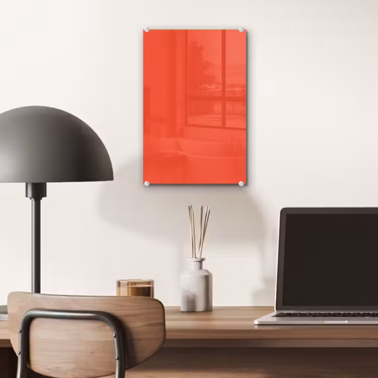 Glas schilderij - Burnt - Coral - Oranje — 7