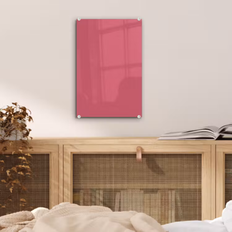Glas schilderij - Crimson - Rose - Roze — 5