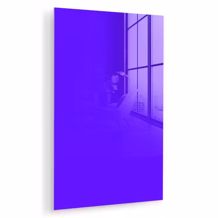 Glas schilderij - Electric - Indigo - Paars — 1