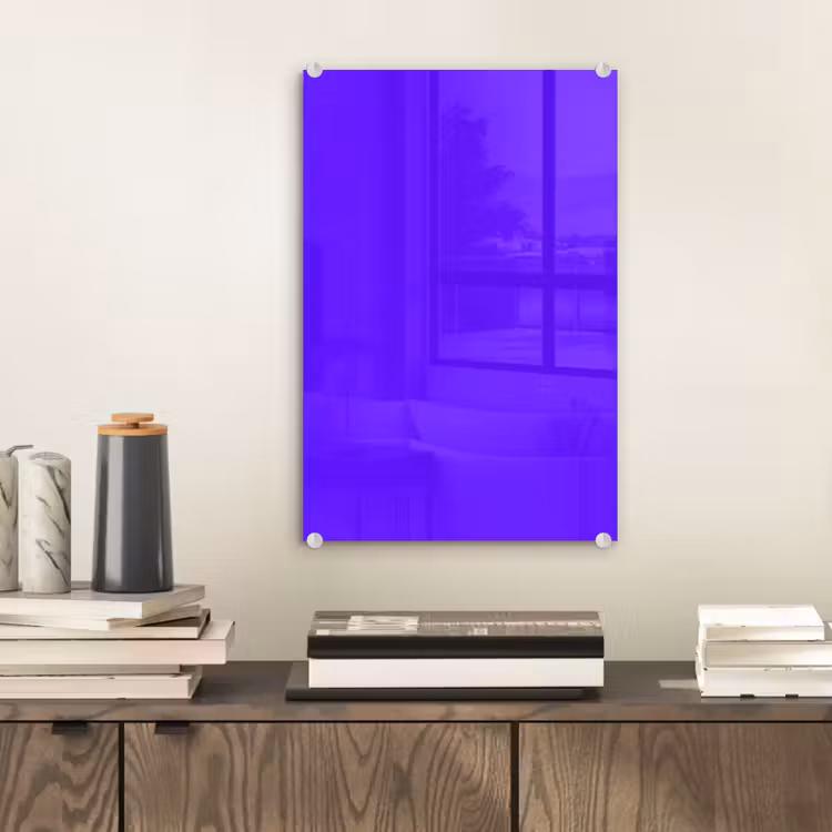 Glas schilderij - Electric - Indigo - Paars — 2
