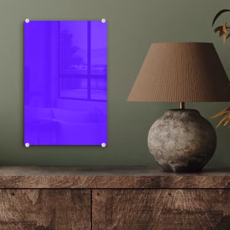 Glas schilderij - Electric - Indigo - Paars — 4