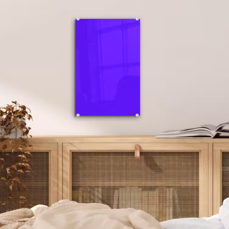 Glas schilderij - Electric - Indigo - Paars — 5